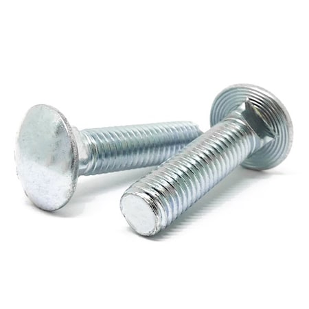 Boltsandnuts.Com Carriage Bolt, M8-1.25, 30 mm L, Steel, Class 4.6, Zinc Plated, 30 PK M8C30BCG46Z-30
